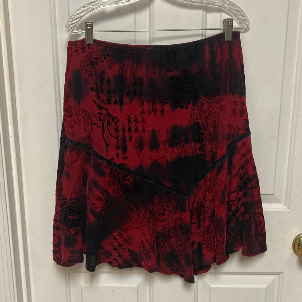 Elegant Red and Black Women's Skirt